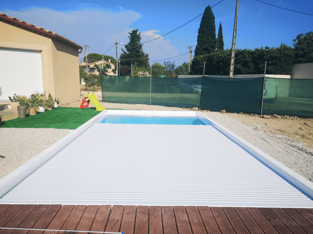 Protected pool in winter